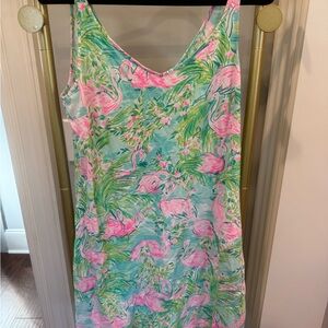 Lilly Pulitzer Flamingo Print Sleeveless beach cover up